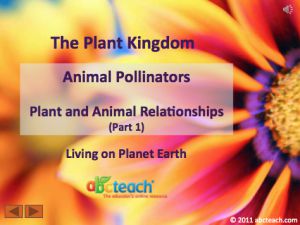 PowerPoint: Presentation with Audio: Plant Kingdom 14: Animal Pollinators, Animal Relationships Part 1:2 (upper elem/middle/high)