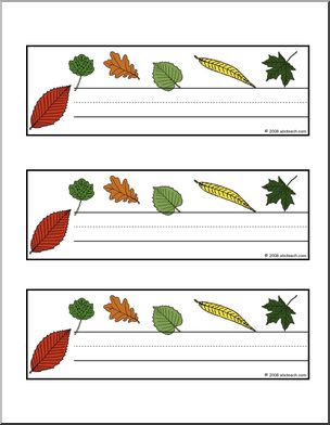 Desk Tags: Plant Leaves (color)
