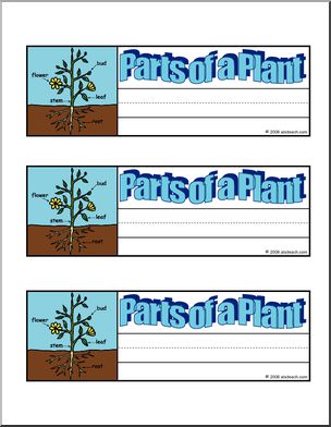 Desk Tags: Parts of a Plant (color)