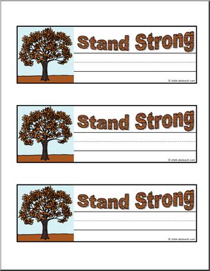 Desk Tag: Stand Strong (color- fall)