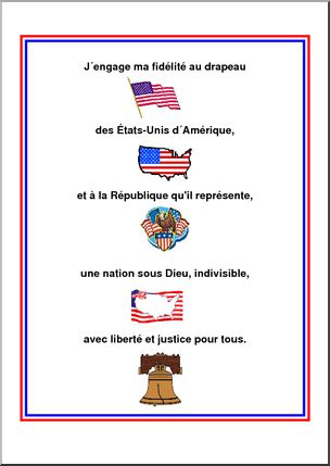 Poster: Pledge of Allegiance – French