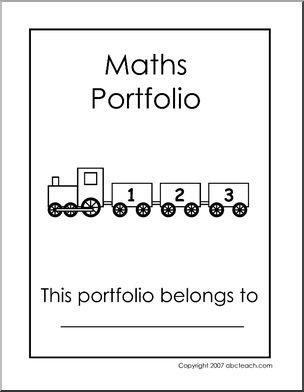Portfolio Cover: Maths – Primary (Australian version) b&w