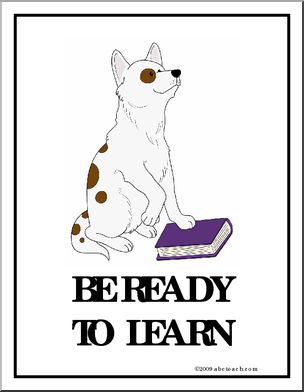 Behavior Poster: “Be Ready to Learn” (dog)
