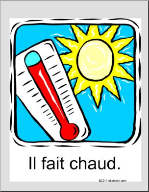 French: Affiche: le temps-chaud