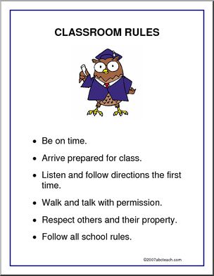 Poster: Classroom Rules