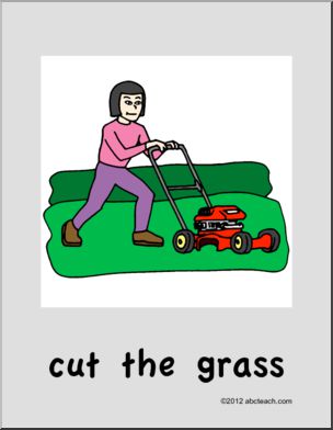 Poster: Chore Expressions Ã± Ã¬Cut the GrassÃ® (ESL)