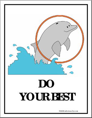 Behavior Poster: “Do Your Best” (dolphin)