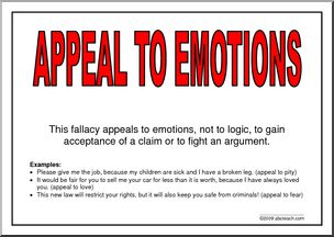 Poster: Fallacy – Appeal to Emotions