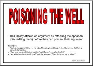 Poster: Fallacy – Poisoning the Well