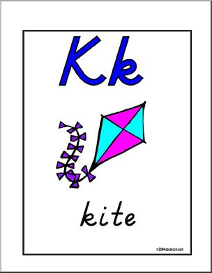 Poster: Manuscript – Kk (DN-Style Font)