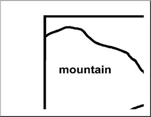 Large Poster: Mountain Landforms (b/w)