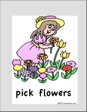 Poster: Spring Activity: Ã¬pick flowersÃ® (ESL)