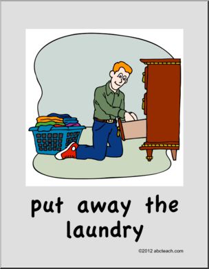 Poster: Chore Expressions Ã± Ã¬Put away the LaundryÃ® (ESL)