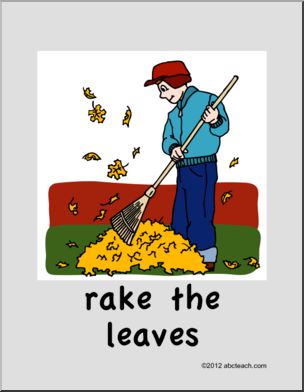 Poster: Chore Expressions Ã± Ã¬Rake the LeavesÃ® (ESL)