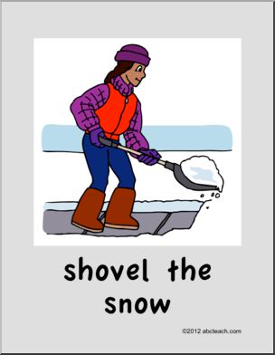 Poster: Chore Expressions Ã± Ã¬Shovel the SnowÃ® (ESL)