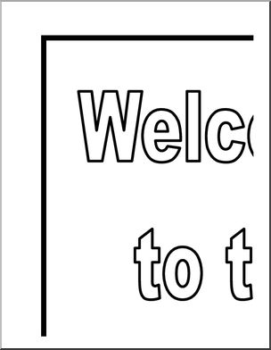 Large Poster: Welcome to the 5th Grade (b/w)