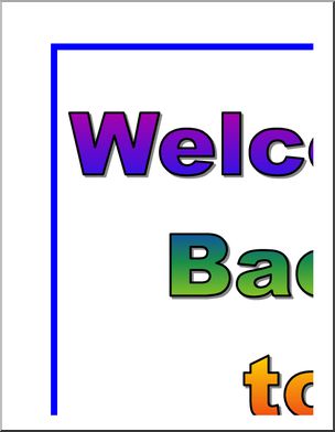 Large Poster: Welcome Back to School! (color)