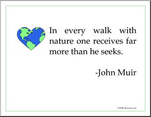Poster: Think Green – Muir quote