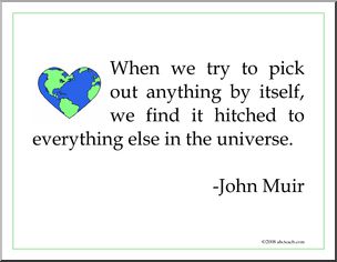 Poster: Think Green – Muir quote (2)