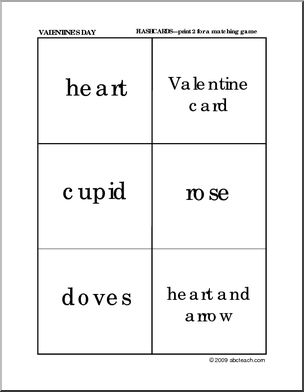Matching: Valentine’s Day Words (preschool/primary)
