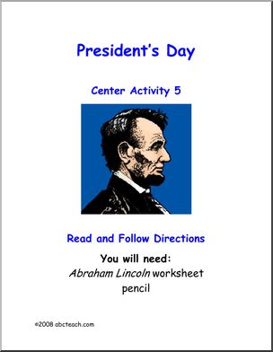 Presidents Day – Lincoln Cloze Learning Center