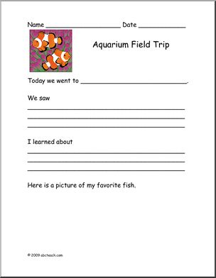 Report Form: Field Trip – Aquarium (primary)
