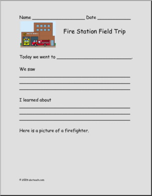 Report Form: Field Trip – Fire Station (primary)