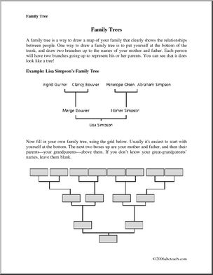 Unit: Family Tree (upper elem/ middle)