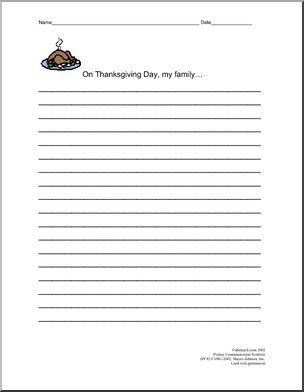 Writing Prompt: Thanksgiving (primary)