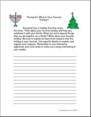 Writing Exercises (upper elementary) Writing Prompt