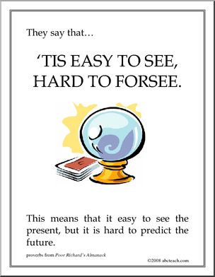 Proverb Poster: Tis easy to see…