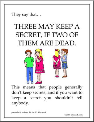 Proverb Poster: Three may keep a secret…