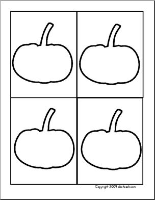 Punch Pin Card: Pumpkin  – 4  per page (Montessori/preschool)