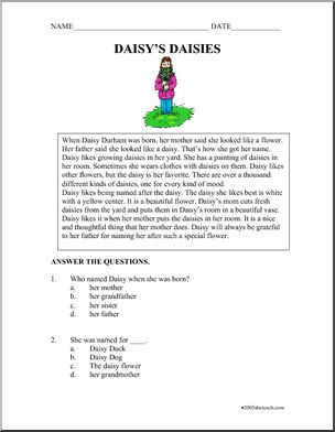 Fiction: Daisy’s Daisies (elementary)