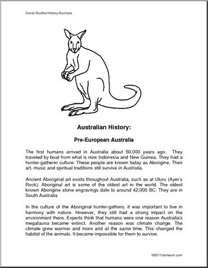 Comprehension: Australia’s Aboriginal History (elem)