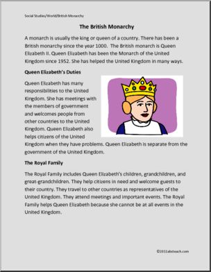 Comprehension: The British Monarchy (elem)