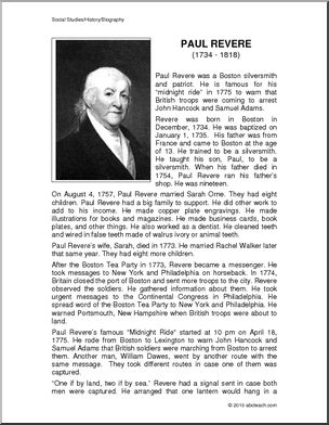 Biography: Paul Revere (elem)