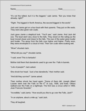 Fiction: Going Over Niagara Falls with Jack (elem)