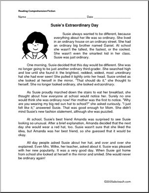 Fiction: Susie’s Extraordinary Day (elem/upper elem)