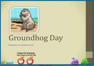 Interactive: Flipchart: Reading Comprehension: Groundhog Day (elem/middle)