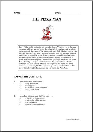 Fiction: Pizza Man (elementary)