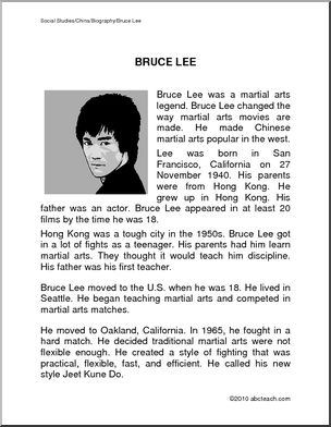 Biography: Bruce Lee (elementary)