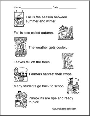 Comprehension: Fall (primary)