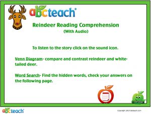 Interactive: Flipchart: Christmas Reading Comprehension (with audio) elem/upper el