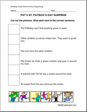 Story Sequencing: St. PatrickÃ­s Day Surprise (primary/elem)