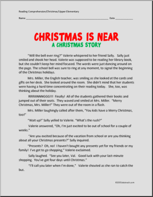 Fiction: Christmas Is Near (upper elem)