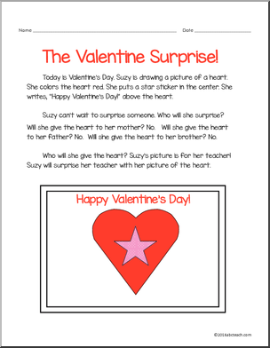 The Valentine’s Surprise! (pre-k/primary)’ Fiction
