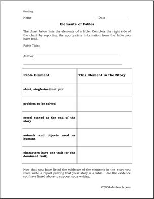 Elements of Fable Reading