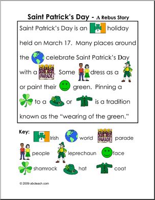 st patricks day rebus