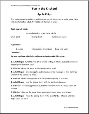 Recipe: Apple Chips (k-1)